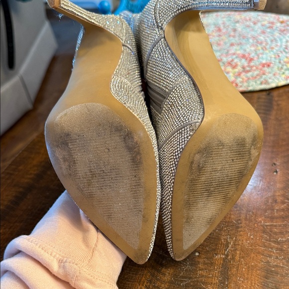 Steve Madden Elegant Silver Rhinestone Stiletto Boots - Picture 10 of 10